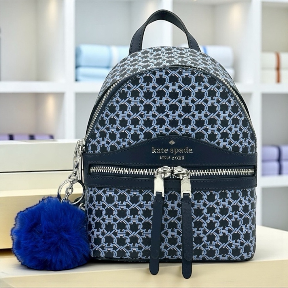 Kate Spade Link Mini Backpack with Pom Charm (NWOT)
